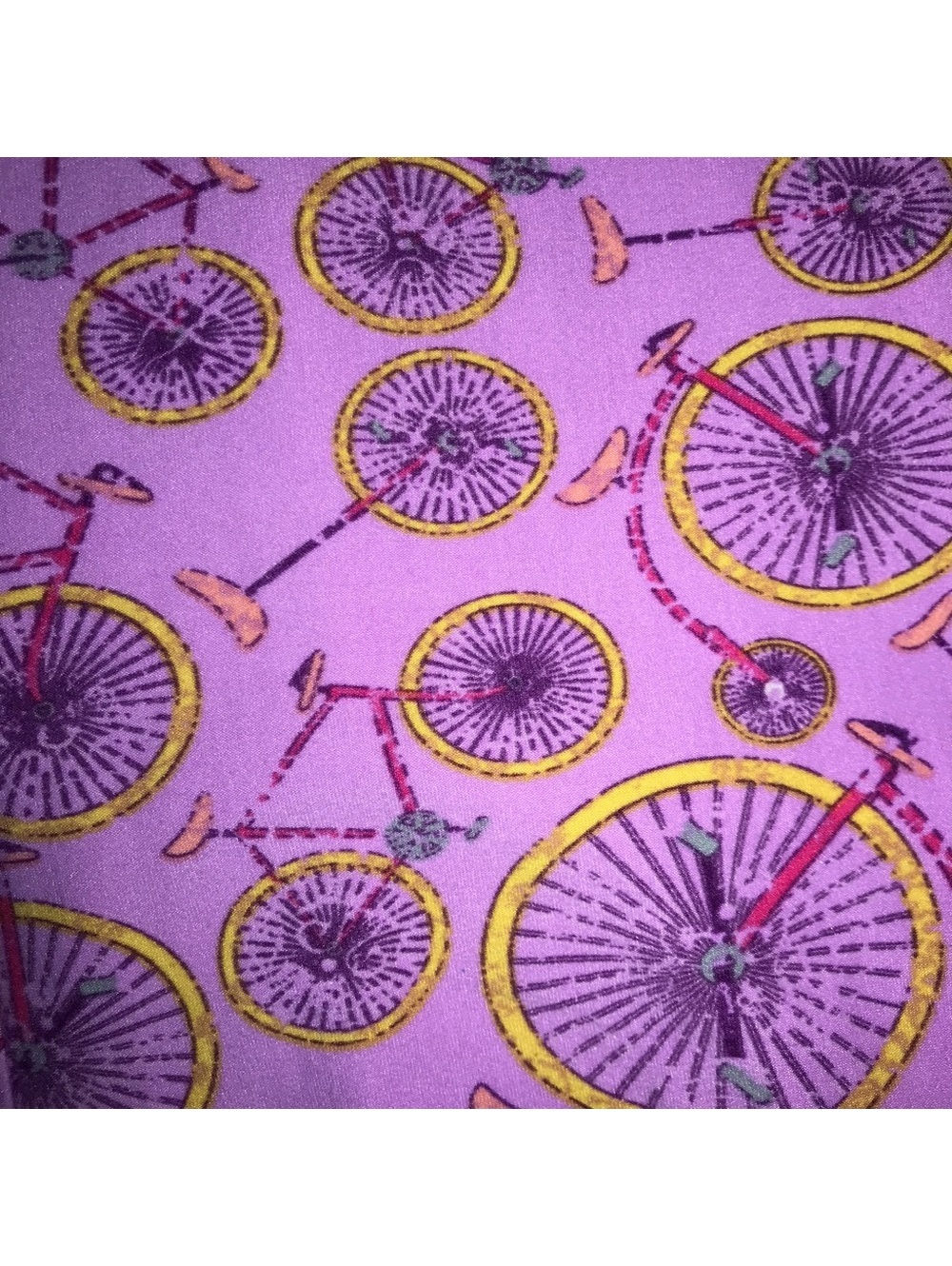 LuLaRoe Women's Purple Bicycle Print Leggings Size OS